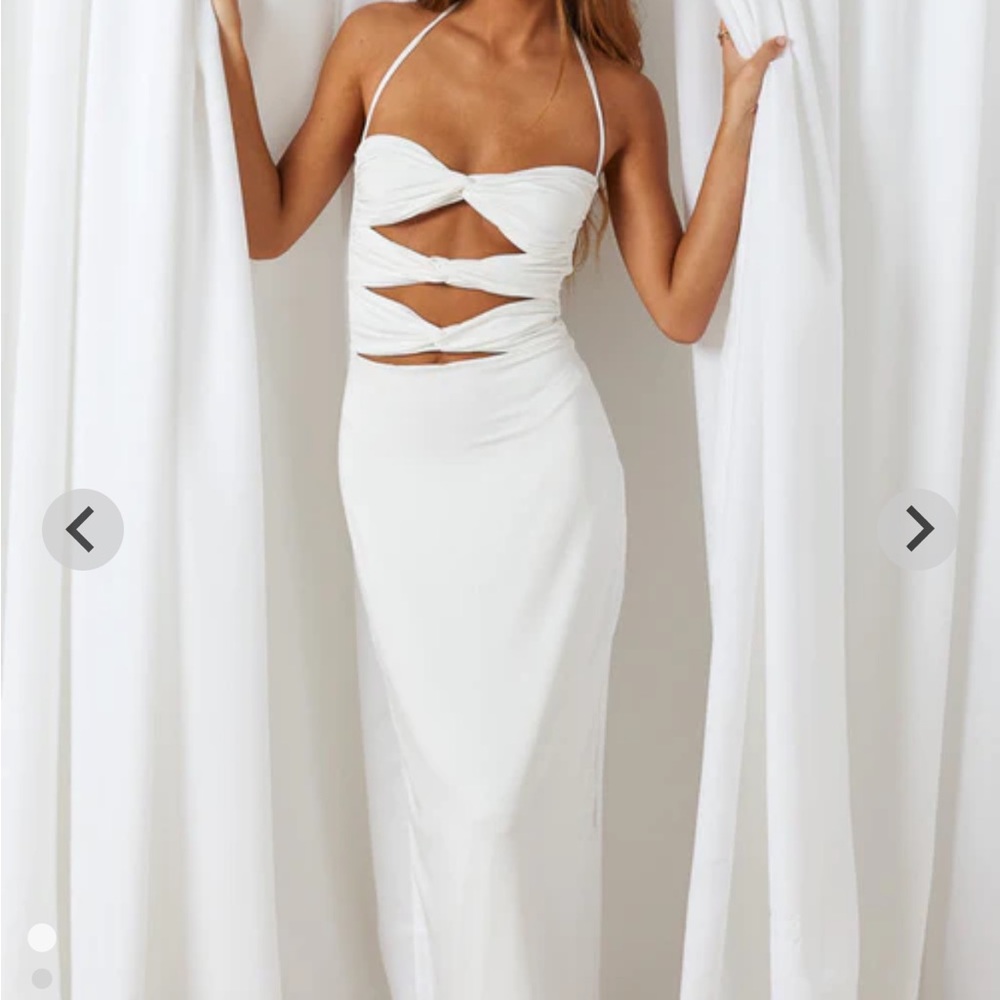 White maxi dress
